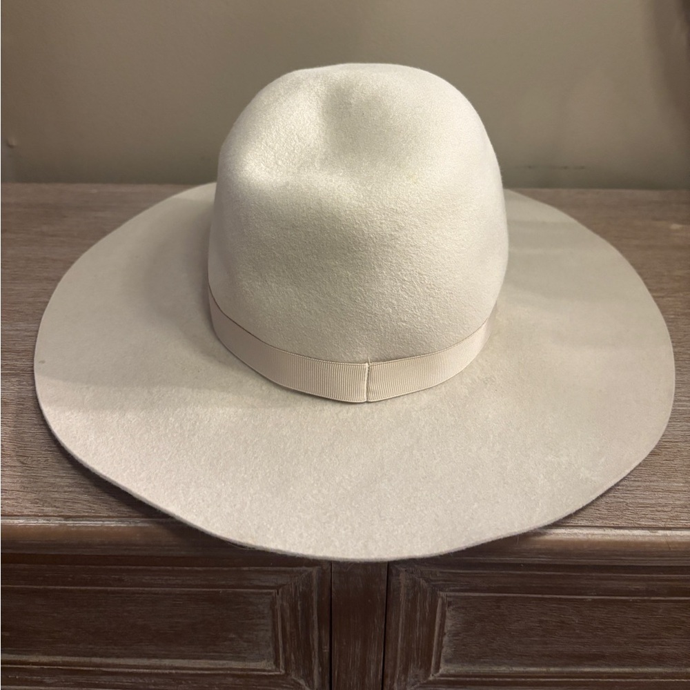 Satya Twena Amanda Hat - Moonstone - Wide Brim - Felt Fedora - Handmade NYC - Picture 3 of 10